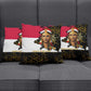 Hatshepsut Pillow Cover with Royal Portrait, Pre-Colonial Empires Text and Red-Black Honeycomb - African Pride