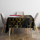 Hatshepsut Tablecloth with Royal Portrait, Pre-Colonial Empires Text and Red-Black Honeycomb - African Pride