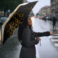 Hatshepsut Umbrella with Royal Portrait, Pre-Colonial Empires Text and Red-Black Honeycomb - African Pride
