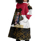 Hatshepsut Wearable Blanket Hoodie with Royal Portrait, Pre-Colonial Empires Text and Red-Black Honeycomb - African Pride