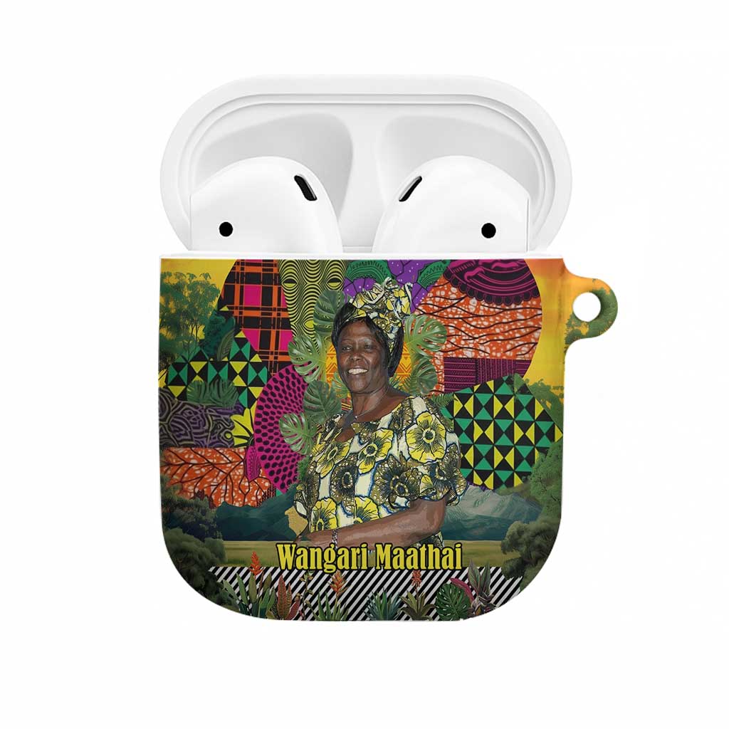 Wangari Maathai AirPods Case Colorful Nature-Inspired Design Empowerment Quote African Print Environmental - African Pride