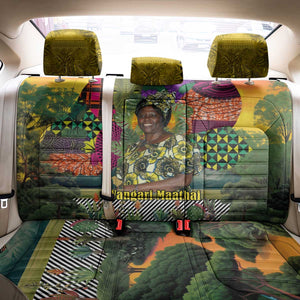 Wangari Maathai Back Car Seat Cover Colorful Nature-Inspired Design Empowerment Quote African Print Environmental - African Pride