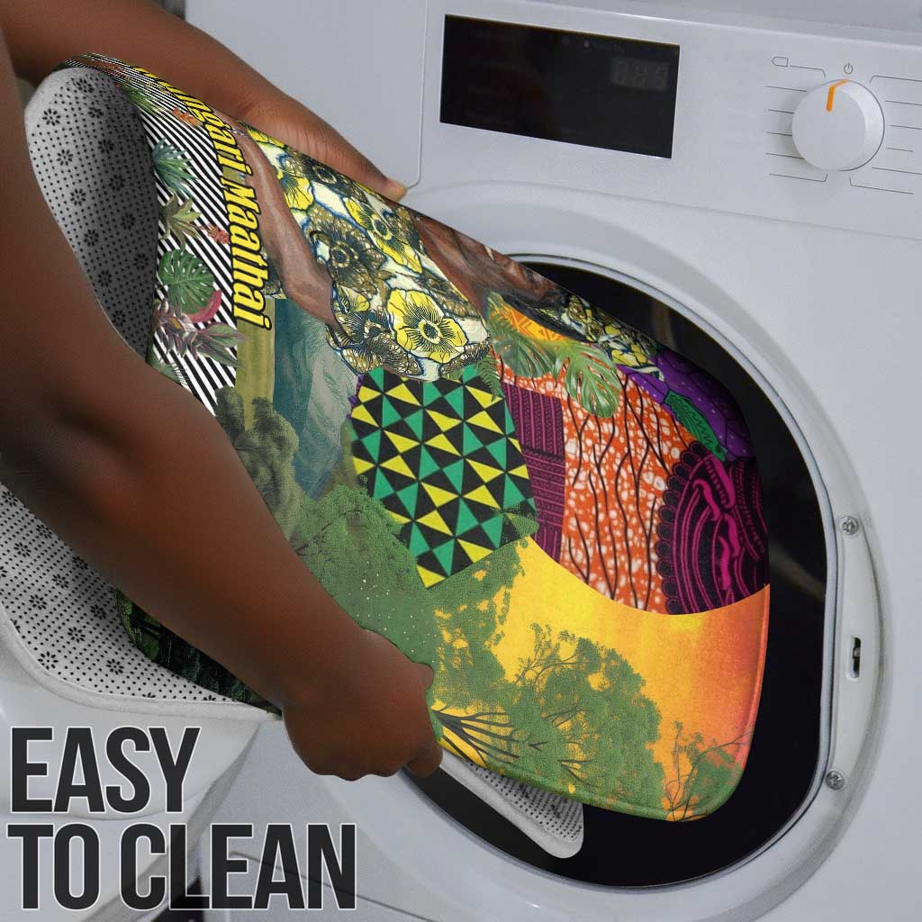 Wangari Maathai Bathroom Set Colorful Nature-Inspired Design Empowerment Quote African Print Environmental - African Pride