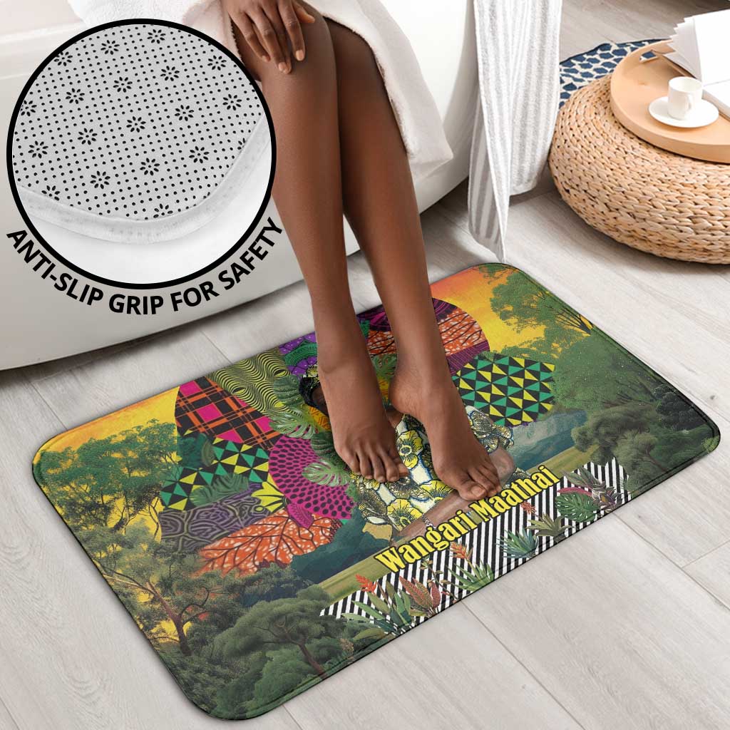 Wangari Maathai Bathroom Set Colorful Nature-Inspired Design Empowerment Quote African Print Environmental - African Pride