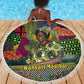 Wangari Maathai Beach Blanket Colorful Nature-Inspired Design Empowerment Quote African Print Environmental - African Pride