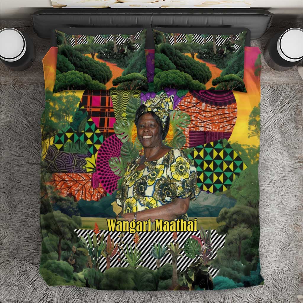 Wangari Maathai Bedding Set Colorful Nature-Inspired Design Empowerment Quote African Print Environmental - African Pride