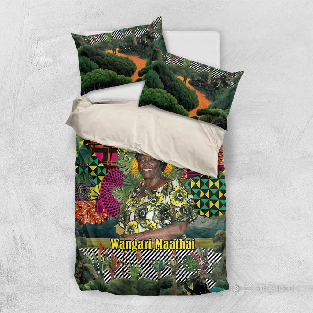 Wangari Maathai Bedding Set Colorful Nature-Inspired Design Empowerment Quote African Print Environmental - African Pride