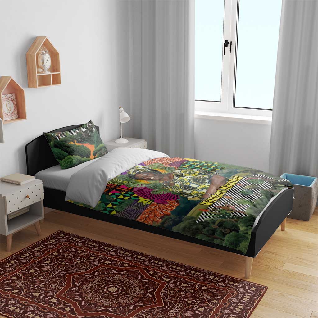 Wangari Maathai Bedding Set Colorful Nature-Inspired Design Empowerment Quote African Print Environmental - African Pride