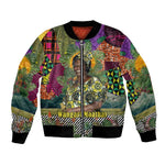 Wangari Maathai Bomber Jacket Colorful Nature-Inspired Design Empowerment Quote African Print Environmental - African Pride