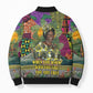 Wangari Maathai Bomber Puffer Jacket Colorful Nature-Inspired Design Empowerment Quote African Print Environmental - African Pride
