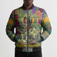 Wangari Maathai Bomber Puffer Jacket Colorful Nature-Inspired Design Empowerment Quote African Print Environmental - African Pride