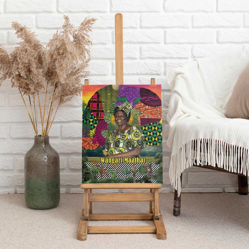 Wangari Maathai Canvas Wall Art Colorful Nature-Inspired Design Empowerment Quote African Print Environmental - African Pride