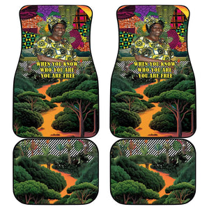 Wangari Maathai Car Mats Colorful Nature-Inspired Design Empowerment Quote African Print Environmental - African Pride