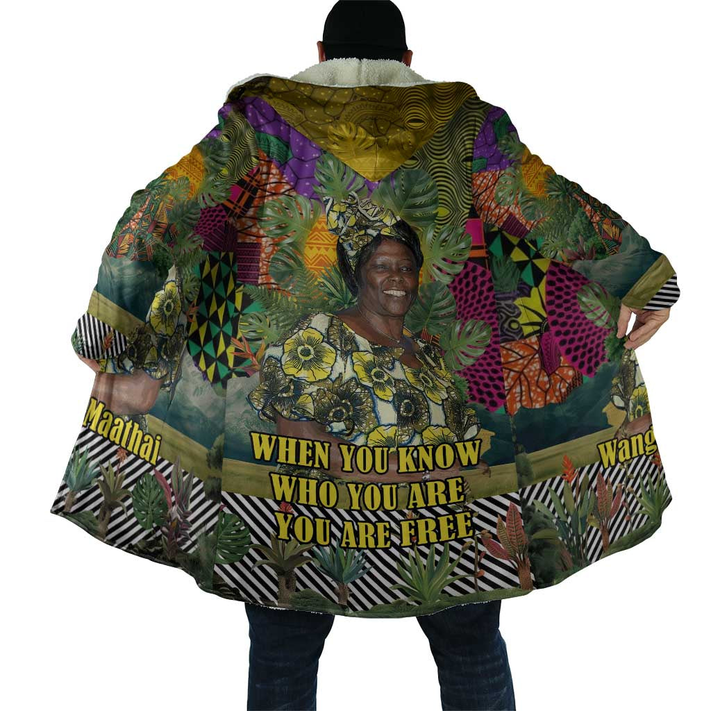 Wangari Maathai Cloak Colorful Nature-Inspired Design Empowerment Quote African Print Environmental - African Pride
