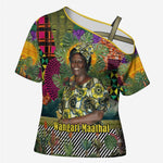 Wangari Maathai Cross Shoulder Shirt Colorful Nature-Inspired Design Empowerment Quote African Print Environmental - African Pride