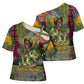Wangari Maathai Cross Shoulder Shirt Colorful Nature-Inspired Design Empowerment Quote African Print Environmental - African Pride