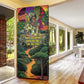 Wangari Maathai Door Cover Colorful Nature-Inspired Design Empowerment Quote African Print Environmental - African Pride
