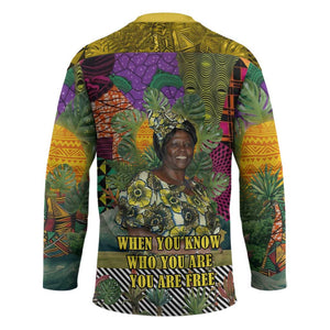 Wangari Maathai Hockey Jersey Colorful Nature-Inspired Design Empowerment Quote African Print Environmental - African Pride