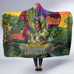 Wangari Maathai Hooded Blanket Colorful Nature-Inspired Design Empowerment Quote African Print Environmental - African Pride