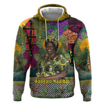 Wangari Maathai Hoodie Colorful Nature-Inspired Design Empowerment Quote African Print Environmental - African Pride