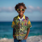 Wangari Maathai Kid Hawaiian Shirt Colorful Nature-Inspired Design Empowerment Quote African Print Environmental - African Pride
