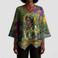 Wangari Maathai Kimono Sleeve Blouse Colorful Nature-Inspired Design Empowerment Quote African Print Environmental - African Pride