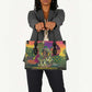 Wangari Maathai Leather Bag Colorful Nature-Inspired Design Empowerment Quote African Print Environmental - African Pride