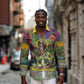 Wangari Maathai Long Sleeve Button Shirt Colorful Nature-Inspired Design Empowerment Quote African Print Environmental - African Pride
