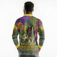 Wangari Maathai Long Sleeve Polo Shirt Colorful Nature-Inspired Design Empowerment Quote African Print Environmental - African Pride