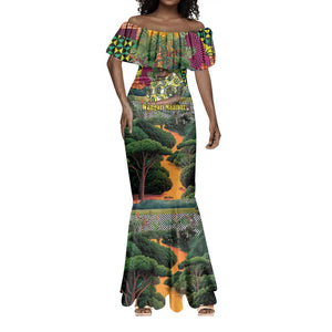 Wangari Maathai Mermaid Dress Colorful Nature-Inspired Design Empowerment Quote African Print Environmental - African Pride