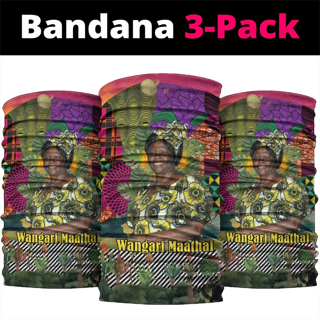 Wangari Maathai Neck Gaiter Colorful Nature-Inspired Design Empowerment Quote African Print Environmental - African Pride