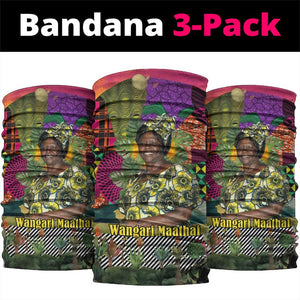 Wangari Maathai Neck Gaiter Colorful Nature-Inspired Design Empowerment Quote African Print Environmental - African Pride