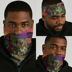 Wangari Maathai Neck Gaiter Colorful Nature-Inspired Design Empowerment Quote African Print Environmental - African Pride