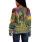Wangari Maathai Off Shoulder Sweater Colorful Nature-Inspired Design Empowerment Quote African Print Environmental - African Pride