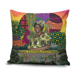 Wangari Maathai Pillow Cover Colorful Nature-Inspired Design Empowerment Quote African Print Environmental - African Pride