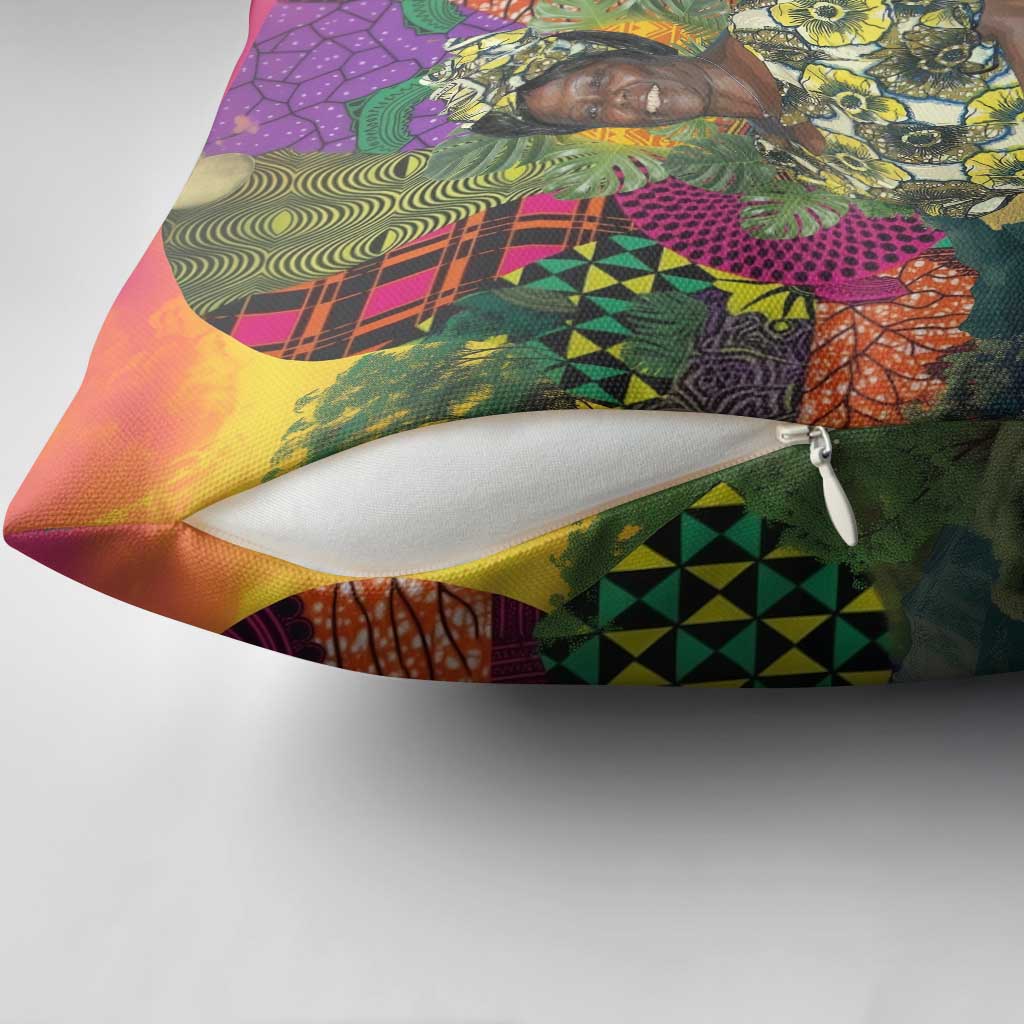 Wangari Maathai Pillow Cover Colorful Nature-Inspired Design Empowerment Quote African Print Environmental - African Pride