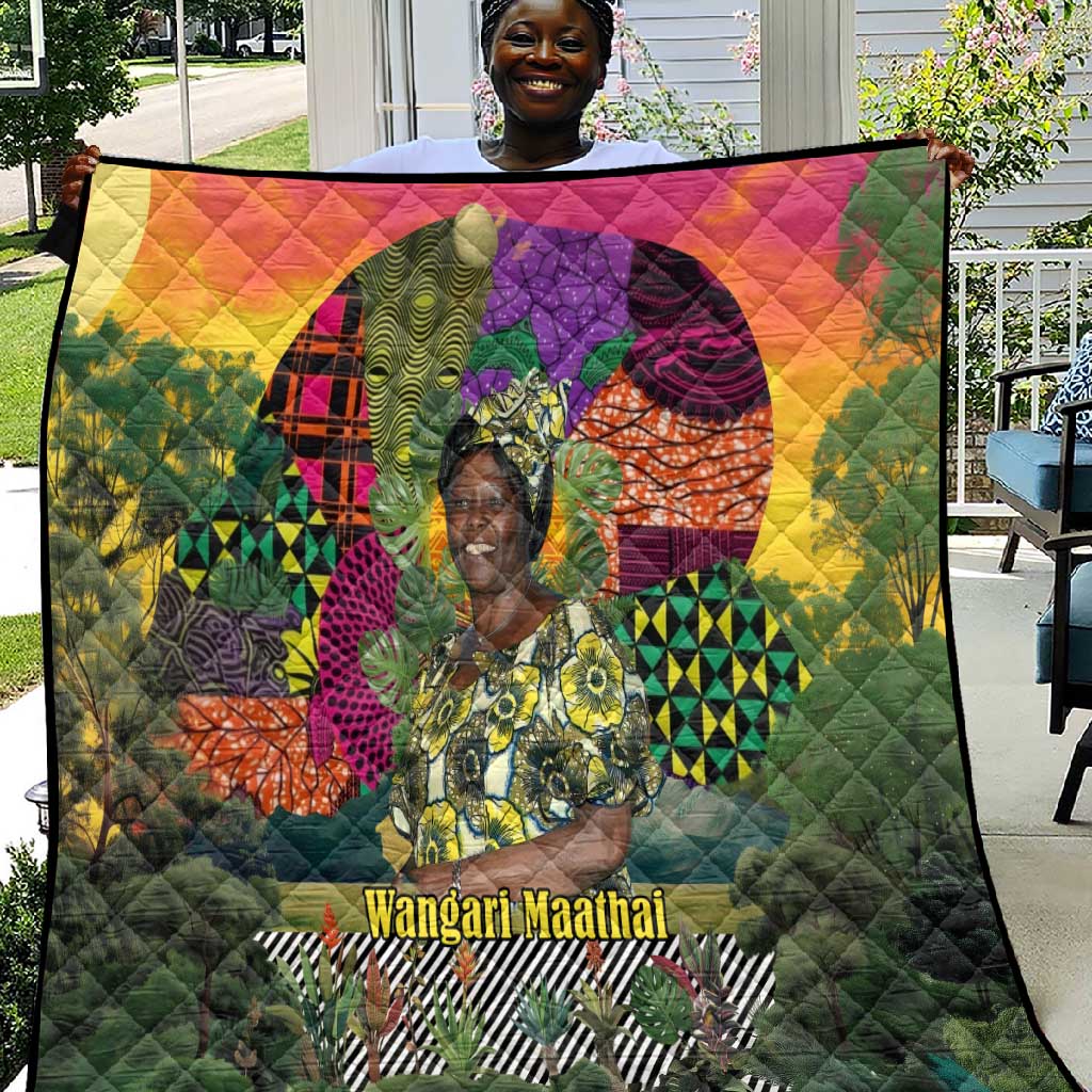 Wangari Maathai Quilt Colorful Nature-Inspired Design Empowerment Quote ...