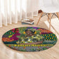 Wangari Maathai Round Carpet Colorful Nature-Inspired Design Empowerment Quote African Print Environmental - African Pride