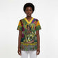 Wangari Maathai Scrub Top Colorful Nature-Inspired Design Empowerment Quote African Print Environmental - African Pride