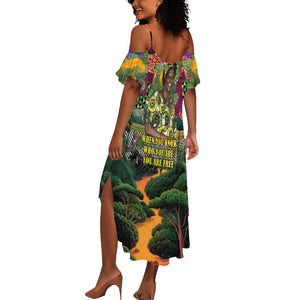 Wangari Maathai Summer Maxi Dress Colorful Nature-Inspired Design Empowerment Quote African Print Environmental - African Pride