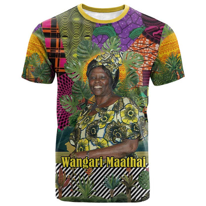 Wangari Maathai T shirt Colorful Nature-Inspired Design Empowerment Quote African Print Environmental - African Pride