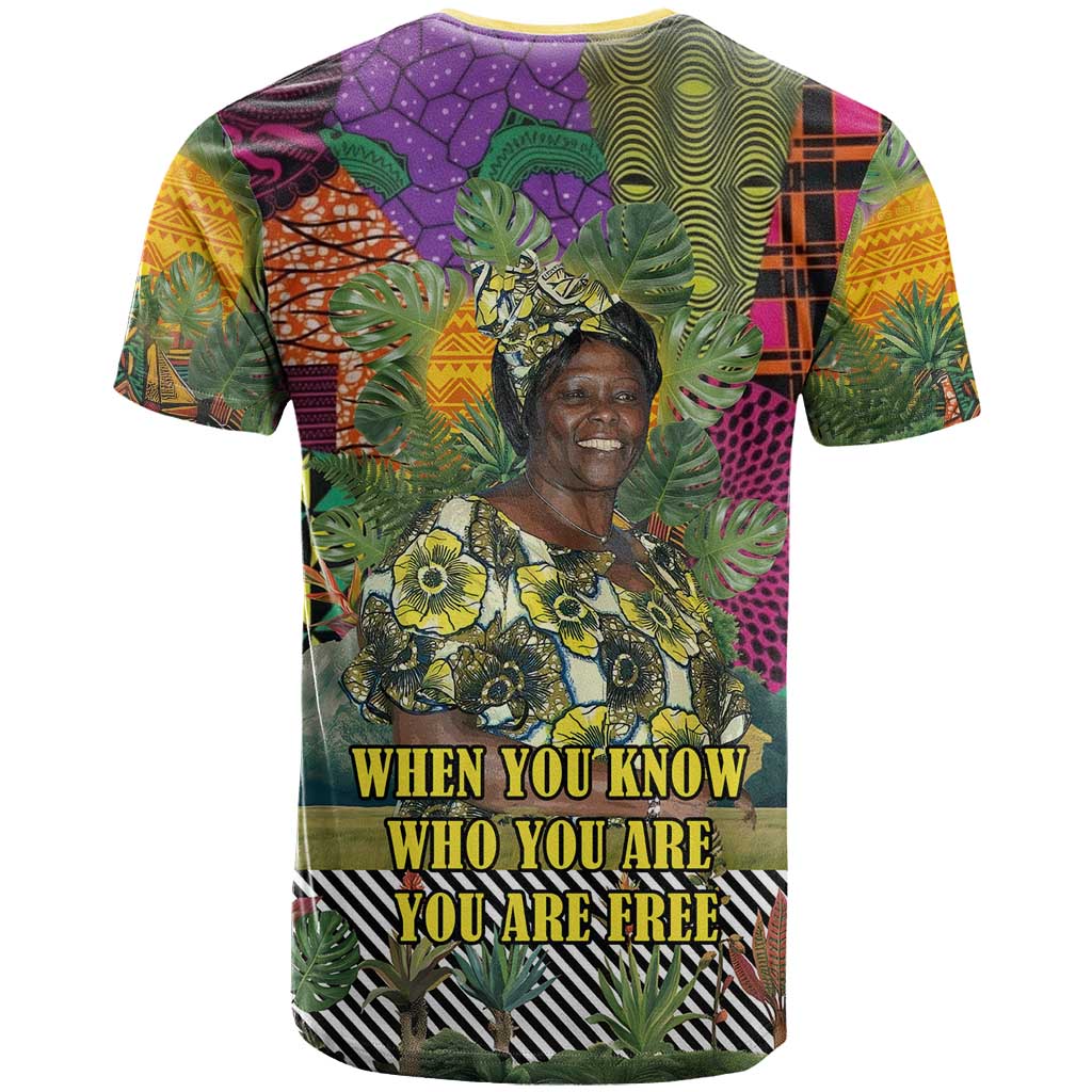 Wangari Maathai T shirt Colorful Nature-Inspired Design Empowerment Quote African Print Environmental - African Pride