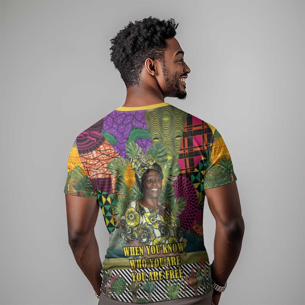Wangari Maathai T shirt Colorful Nature-Inspired Design Empowerment Quote African Print Environmental - African Pride
