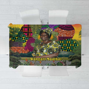 Wangari Maathai Tablecloth Colorful Nature-Inspired Design Empowerment Quote African Print Environmental - African Pride