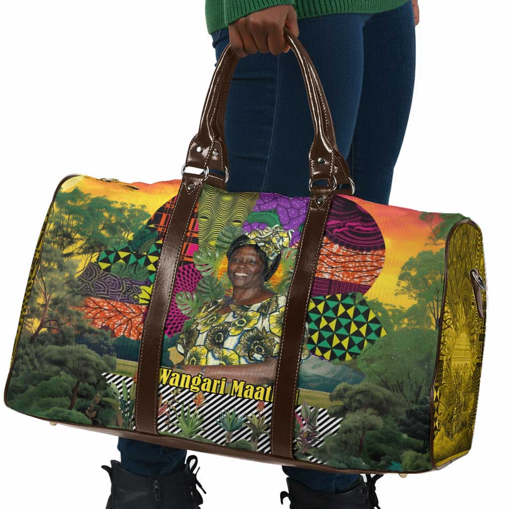 Wangari Maathai Travel Bag Colorful Nature-Inspired Design Empowerment Quote African Print Environmental - African Pride