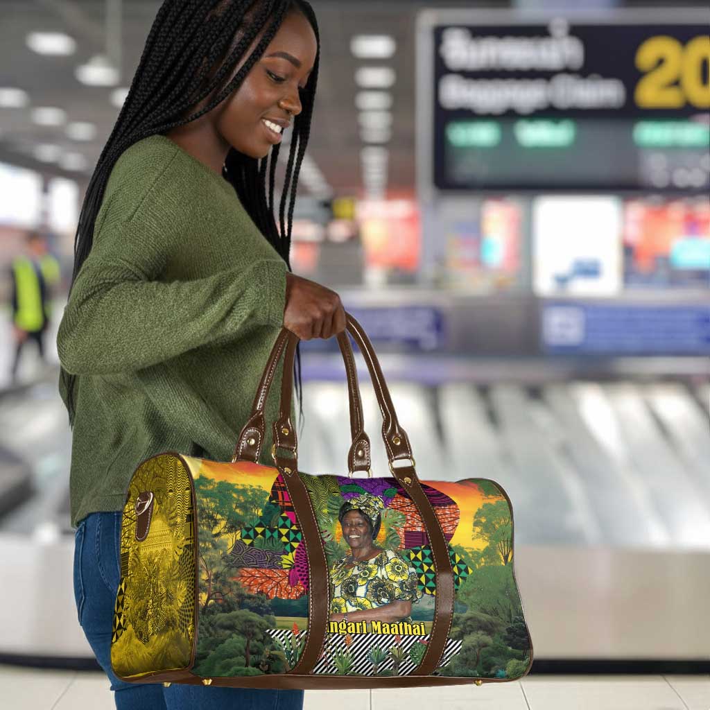 Wangari Maathai Travel Bag Colorful Nature-Inspired Design Empowerment Quote African Print Environmental - African Pride