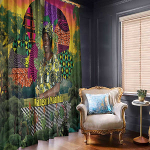Wangari Maathai Window Curtain Colorful Nature-Inspired Design Empowerment Quote African Print Environmental - African Pride