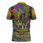 Wangari Maathai Zipper Polo Shirt Colorful Nature-Inspired Design Empowerment Quote African Print Environmental - African Pride