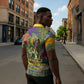 Wangari Maathai Zipper Polo Shirt Colorful Nature-Inspired Design Empowerment Quote African Print Environmental - African Pride