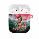 Wangari Maathai AirPods Case Kenyan Flag Watercolor Style - Environmental Quote Planting Trees Tribute Eco-Activism - African Pride